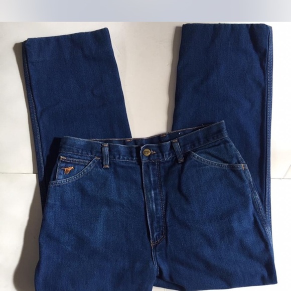 Vintage Wrangler high waisted fleece lined dark wash jeans - Picture 3 of 4